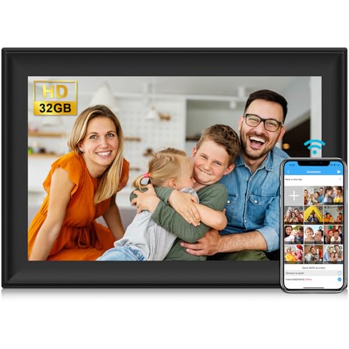 SSAWiFiFRAME Digital Picture Frame 10.1 inch Photo Frame with 50 Photos /200MB Video Sharing via...