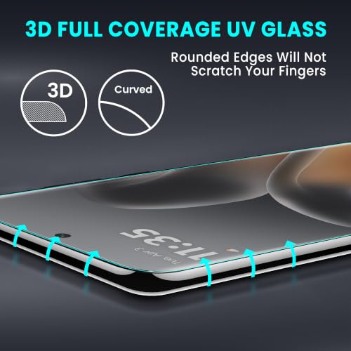 Image of FIRST MART Matte UV Tempered Glass for Motorola Edge 70 Pro & Motorola Edge 70 Fusion 5G | Anti-Glare Curved Screen Protector, 9H Scratch Resistant, Fingerprint Compatible, Case-Friendly | Pack of 1