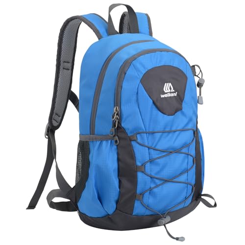 BSEWO Mochila de caminhada, caminhada ao ar livre, impermeável, 20 L, para homens e mulheres, leve, dobrável, esportiva, Azul