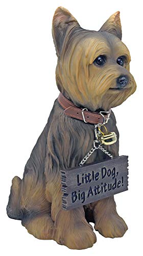 G&H Decor - HD38789 - Statue réaliste de Chien Yorkshire Terrier avec Panneau de Bienvenue - Figurine détaillée Peinte à la Main - Intérieure ou extérieure - Résistant au Gel et à la décoloration Cover