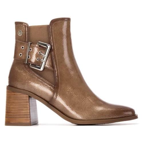 XTI - Botín Mujer Beige - Calzado Cómodo y Versátil - Moda casual - Modelo 14431501 (Talla 40)