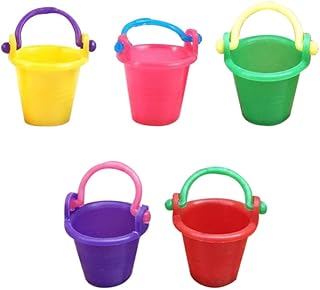 Gadpiparty Baldes Pacote 10 Baldes Em Miniatura Modelo De Plástico s Baldes Coloridos Para Casa De Bonecas Alça Mini Baldes De Água Para Casa Artesanato Cenário Adereços Brinquedo De