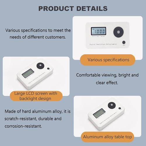 Gemstone Refractometer – Professional Digital Gem Tester for Jewelry, Gemstone, Ruby, Jadeite, Sapphire, Diamond, and Lab Use
