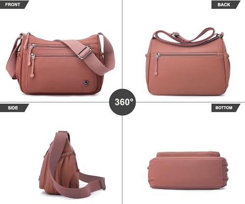 Image of Pealwel Casual Crossbody Bag with Anti Theft Pocket - Women Lightweight Water-Resistant Purse Bag
