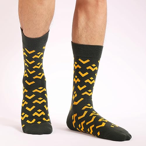 Image of HHX YONLEE Dress Socks 5 /6 /10 Pairs Crew Argyle Colorful Cotton Novelty Casual Happy Fun