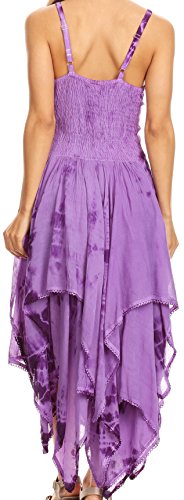 Image of Sakkas Annabella Corset Bodice Handkerchief Hem Dress