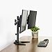 VIVO Dual LCD Monitor Free Standing Desk Mount, Heavy Duty Fully Adjustable Stand fits 2 Screens up to 27 inches (STAND-V002Z)