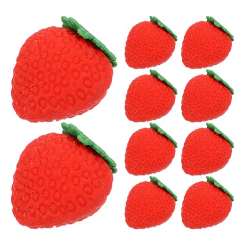 Mini gommes kawaii fraise compactes pour effacer sans abîmer les cahiers