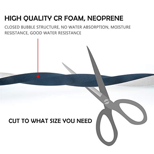Adhesive Foam Tape-3 Rolls, Total 59 Feet Long 1/4 Inch Wide X 1/8 Inch Thick, Weather Stripping For Doors And Window High Density Foam Seal Tape Sliding Door Weather Strip,（3 X 19.7 Ft Each） #TOP3