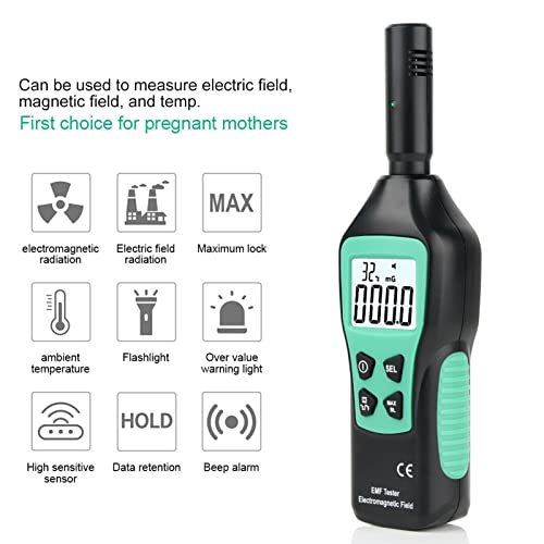 Medidor Digital de Campo Electromagnético con Tester de Temperatura miniatura 2