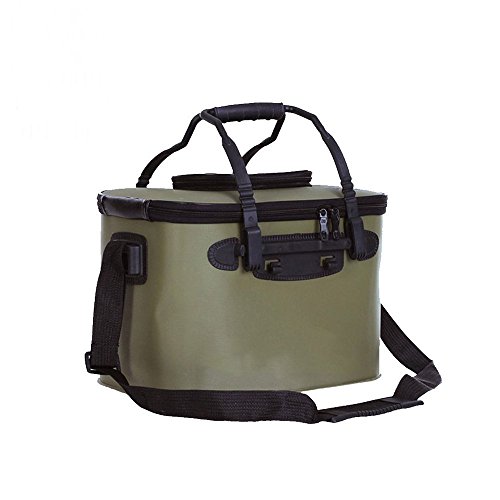 TOPIND Folding Fishing Bucket Portable Folding Water Pail Insulation Collapsible EVA Water Bucket Outdoor Waterproof Bucket Fishing Tackles