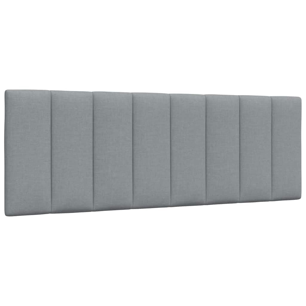vidaXL Cabecero de Cama Acolchado Tela Gris Claro 140 cm