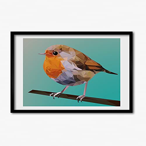 Cadre photo Tulup 60x40 oiseau de robin pour habiller un mur vide sans effort