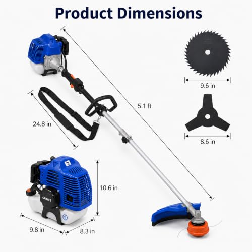 GarveeTech 52CC 3-in-1 Gas Trimmer, Weed Eater & Brush Cutter for Lawn Care by GARVEETECH - Used condition - Image 7