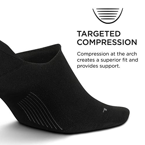 Feetures Everyday Ultra Light Cushion Invisible Sock for Women - Anti-Slip Sock Liner - Black, M (1 Pair)2