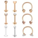 helix hoops uk HYPOALLERGENIC MATERIAL--Made of High Quality 316L Stainless Steel and Clear Flexible Acrylic, Hypoallergenic, High Resistance to Rust, Corrosion and Tarnishing, Getting away from the Agony of Skin Allergy, Good Choice for Daily Life and Party.