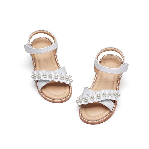 Image of Flaryzone Girls Sandals Open Toe Summer Flats Dress Sandals Shoes Toddler /Little Kid