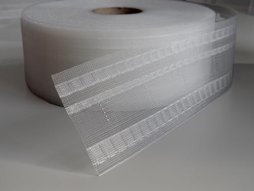 dekondo Gardinenband ***WUNSCHMAß – individuelle Länge wählbar*** Taschenband/Faltenband/Wellenband zum Aufnähen, transparent, variabel
