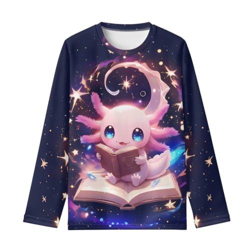Image of Renewold Boys Girls Tees Kids T-Shirt Long Sleeve Crewneck T Shirts Casual Athletic Tops Clothing for Home School Travel