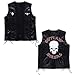 Produktbild NET TOYS Biker Weste Rocker Lederweste M/L 50/52 Totenkopf Bikerweste Motorrad Rockerweste Gothic Skull Motorradweste Hardrock Kunstlederweste Karneval Kostüm Zubehör
