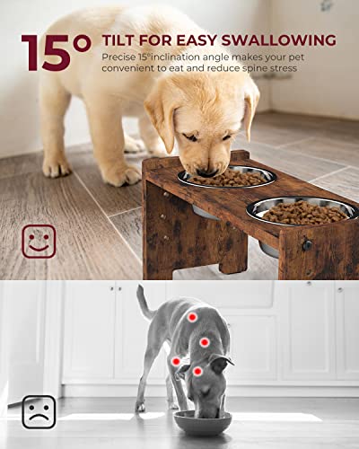image for Vantic Elevated Dog Bowls, Adjustable Raised Dog Bowl Stand for Small 