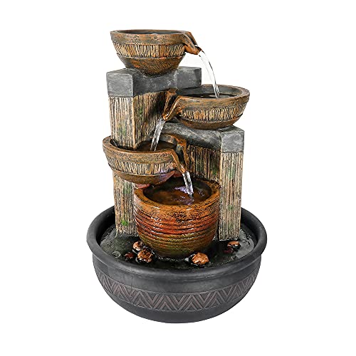 Hamiedun Tabletop Water Fountains Indoor Waterfall And Calming Water Sound Relaxation Desktop Fountain，The For Office, Room Decoration, Portable Feng Shui Fountain Indoor And Outdoor (15.7Iches) #TOP3
