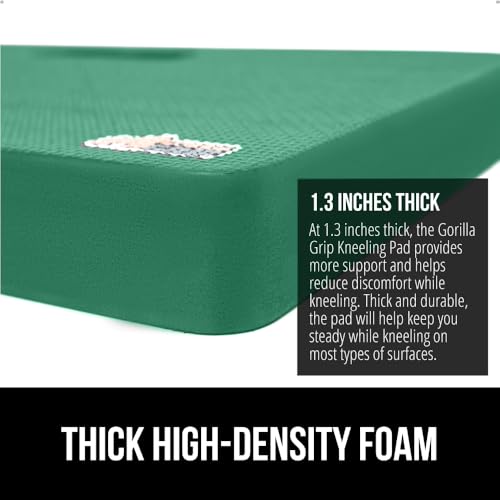 Image of GORILLA GRIP Extra Thick Foam Kneeling Pad for Gardening, 17.5x11 Grass