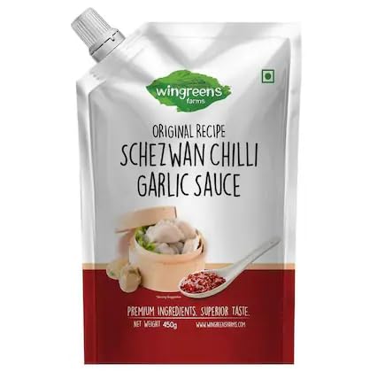 Wingreens Farms- Schezwan Chilli Garlic Sauce, 450g, Pack of 2