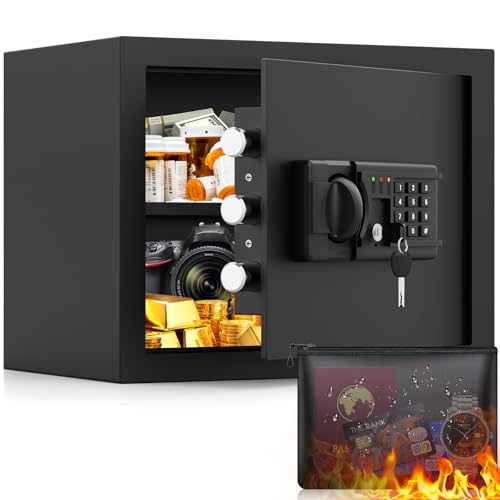 Mini Safe Tresor für Zuhause, 12.4L MöBeltresor Klein mit...