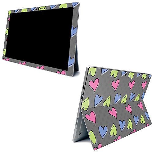 Image of MightySkins Carbon Fiber Skin for Microsoft Surface Pro 7 - Girly | Textured Carbon Fiber Finish | Easy to Apply, Remove, and Change Styles | Made in The USA
