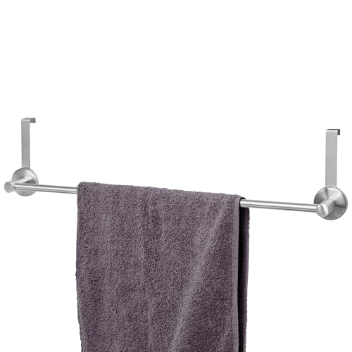 bremermann Bad-Serie Piazza - Tür-Handtuchstange, Handtuchhalter zum Einhängen ohne Bohren, aus Edelstahl matt