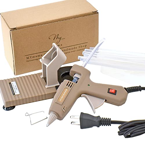 MYmama グルーガン スターター セット プラスチック製 ホットメルトガン 手芸 DIY (グルーガン本体＆スタンド グルー10本セット)のサムネイル