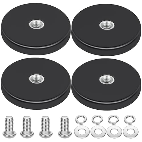 Farnirvana XJCT003 Gummierte Neodym-Rundmagnete 4 Stück