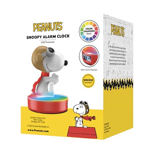 Réveil Snoopy Peanuts idée cadeau idéale horloge LED USB multicolore - 6