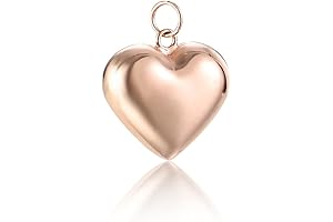 1pc 925 Sterling Silver 3D Heart Charms - Pendant for DIY Jewelry Making