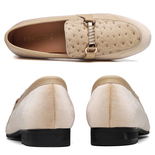 Image of Men's Fashion Formal Velvet Loafers and Wedding Dress Shoes for Men, Penny Slip-On Smoking Luxury Men Casual Shoes