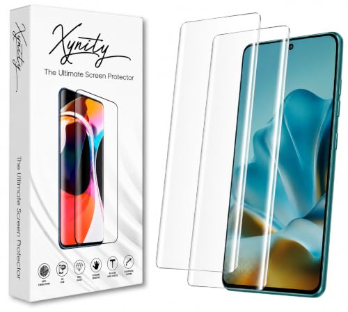Image of Xynity Ultra Curved UV Tempered Glass for Motorola Edge 60 Pro /Edge 60 (Pack of 2) - Full Curved Screen Coverage with Easy Installation Kit