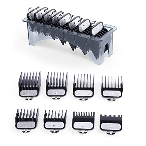 Lanumi Clippers Guide Professional for Wahl Trimmers/Other Clippersï¼ŒPremium Hair Cutting Guide with Metal Clip ï¼ŒHair Clippers Guide Combs SetÂ Fits Most Full Size Wahl Clippers 8 PCS