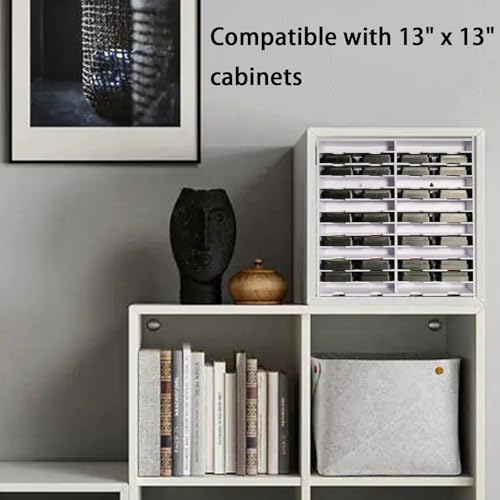 Image of Krafetto 26 Grids Ink Pad Storage Rack, Wall-mountable Stamp Pad Organizer Holder Compatible with 3 inch x 3 inch Ink Pads(Grid Size 6.2 inch W x 3 inch D x 0.8 inch H)