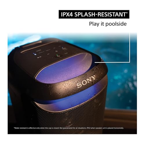 Image of Sony SRS-XV800 Wireless Bluetooth Party Speaker with ULT Wireless Karaoke Microphones Bundle (Black)