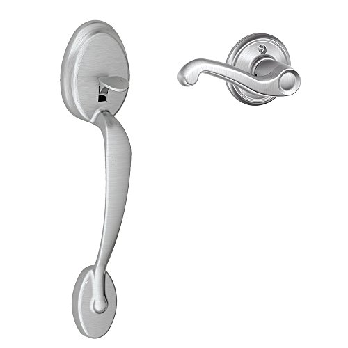 Up To 50% OFF Schlage FE285 PLY 626 FLA RH Plymouth Trim Lower Half Front Entry Handleset with Flair Right Hand Lever, Satin Chrome