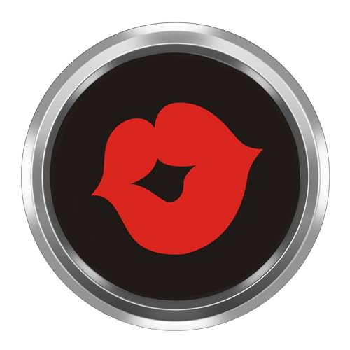 Image of 3D Front Bumper Grill Emblem Badge Chrome Cover for Mini Cooper One S JCW R50 R52 R53 R55 R56 R60 R61 F54 F55 F56 F57 F60 Hatchback Countryman Car Accessories Decoration (Red Lip Print)
