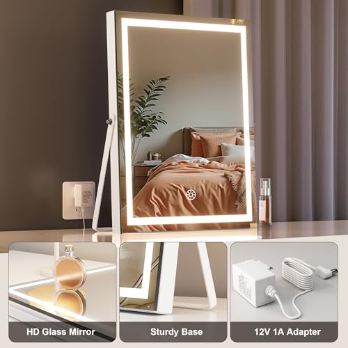 Espejo de maquillaje rectangular con luces MINISO miniatura 6