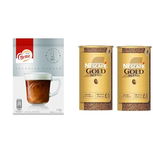 【セット買い】ネスレ ブライト 110g ×4袋 + 【Amazon.co.jp限定】ネスカフェ 顆粒 ゴールドブレンド エコ&システムパック(95g×2本)【95杯分】【詰め替え用】