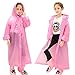 Jodsen 2 Pièces Imperméable Cape de Pluie pour Enfant,85cm Imperméable Manteau Poncho de Pluie avec Capuchon Poncho de Pluie avec Capuchon pour Garçons Filles pour Voyage Escalade en Plein Air Pink