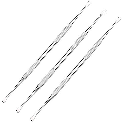 Pomlink 3 piezas removedor de tártaro inoxidable doble punta rasqueta de dientes removedor de placa para perros humanos y gatos