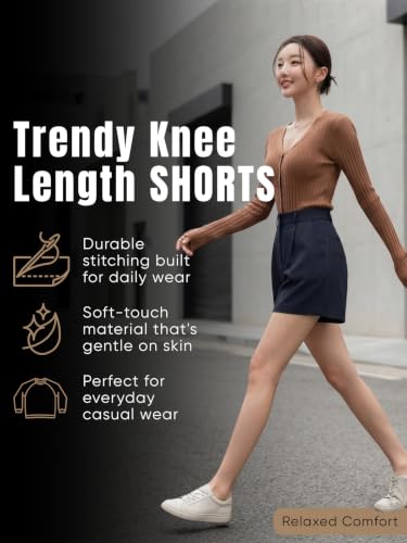 Image of GRECIILOOKS Women's Western Shorts - Trendy Knee Length Casual Bottoms | Relaxed Fit Summer Shorts for Girls & Women (Available in Plus Size)