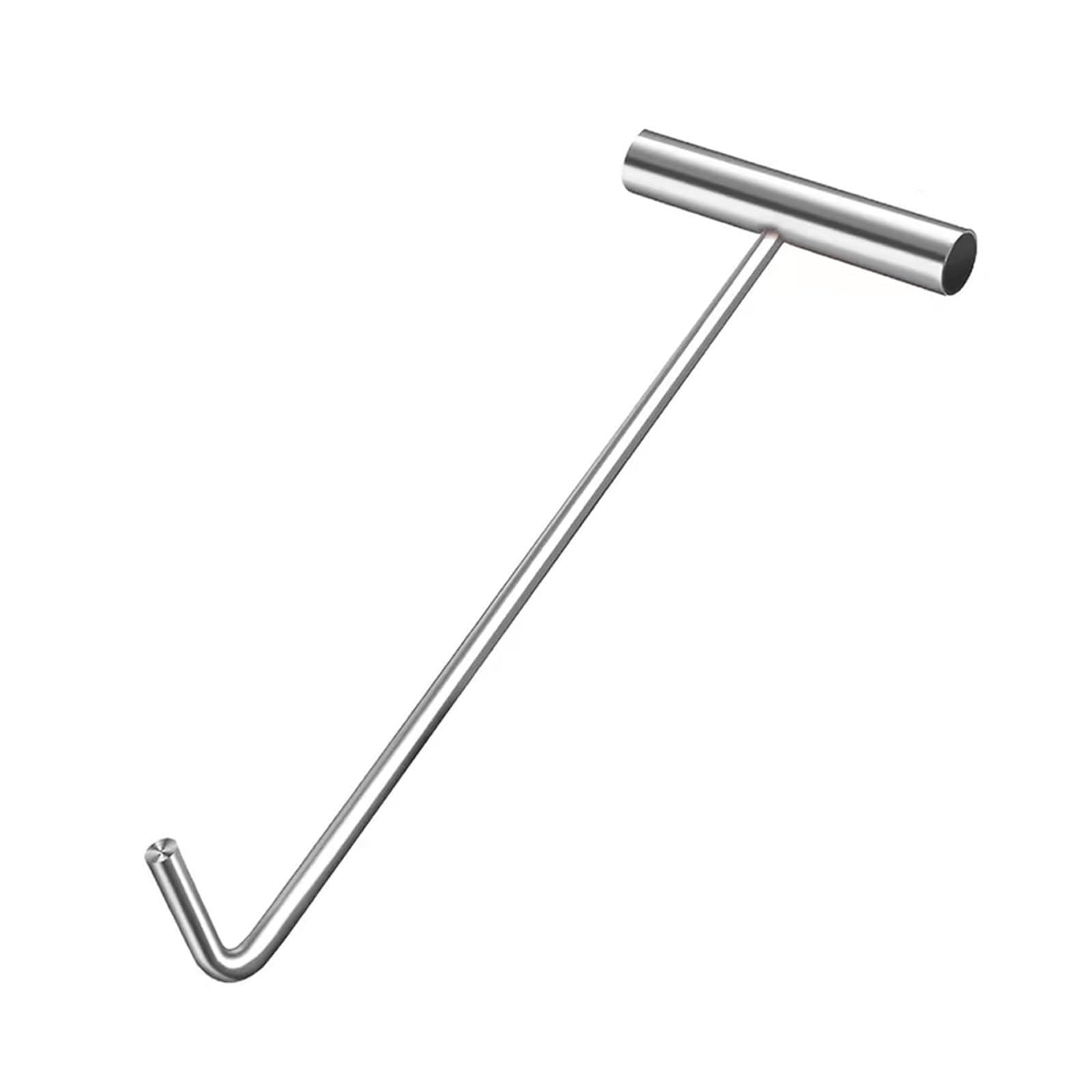 WAHHWF Blunt Tip Manhole Cover Hook, T-Handle Lifter for Drain & Farm