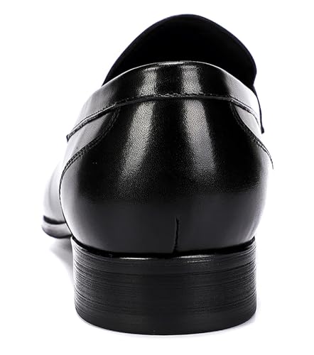 Santimon Mens Loafers Dress Casual Slip-On Tassel Loafer Fashion Tuxedo Wedding Moccasin Genuine Leather Formal Business Penny Loafers Comfortable Shoes for Men4