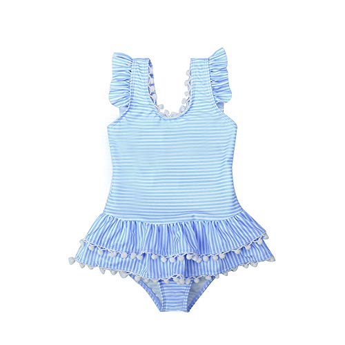 Image of FreeLu Baby Girls' One Piece Cartoon Swimsuit Animal Print Bathing Suit Ruffles Swimwear Cute Baby Bikini Beachwear